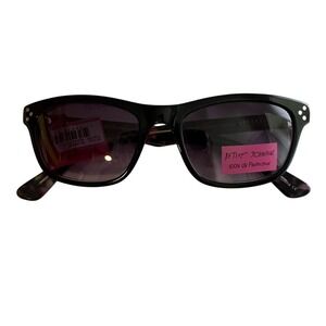 Betsey Johnson Sunglasses Black Floral 52-18-140 BJ158105 100% UV Protection NWT